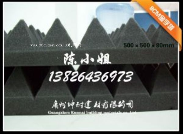 惠農(nóng)區(qū)80MM金字塔吸音棉有美觀的外形和良好的吸音特性