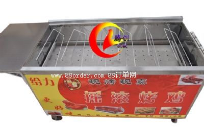 全自動旋轉(zhuǎn)木炭烤雞爐,越南搖滾烤雞車