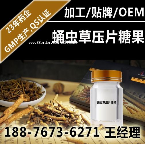 天津?qū)I(yè)蛹蟲(chóng)草壓片糖果代加工廠