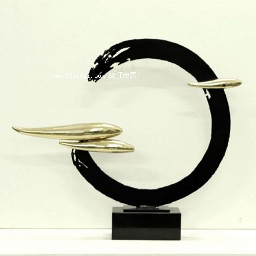 桌面擺件裝飾金屬工藝品雕塑 紅與黑之黑