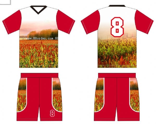 訂做熱升華球衣 熱轉(zhuǎn)印足球服加工 設(shè)計(jì)定做球服 運(yùn)動服