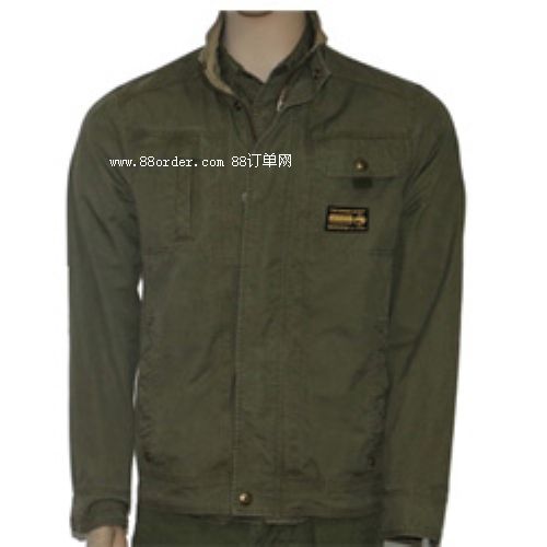 春秋軍綠色外套工作服 加厚工作服 工作服批發(fā)