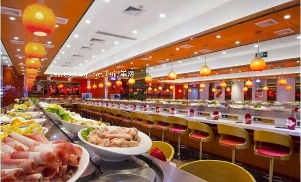 鄭州廠家直銷的回轉自助火鍋設備 回轉旋轉火鍋設備生產