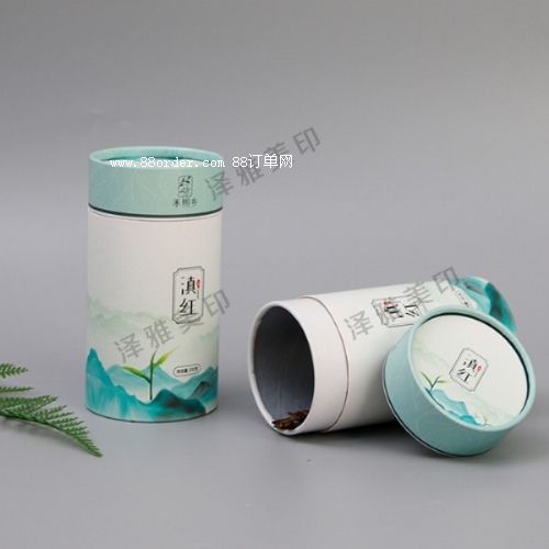 武漢圓形紙罐定制食品紙罐印刷干花筒罐子制作